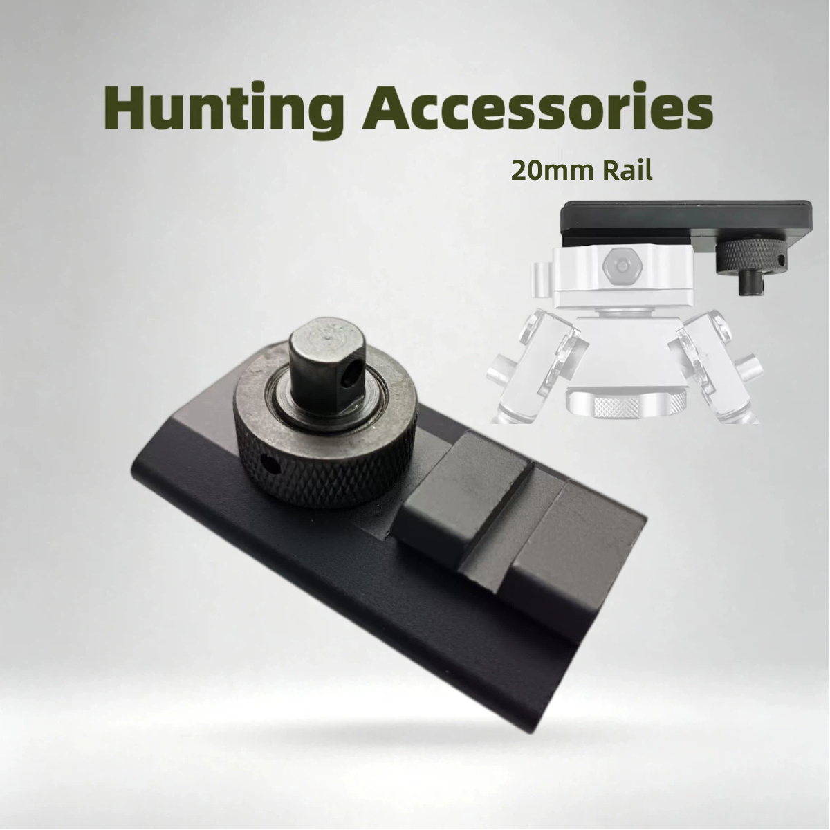 Bipod Rifle Mount - 20mm 피카티니 레일용 이중 다리 장착