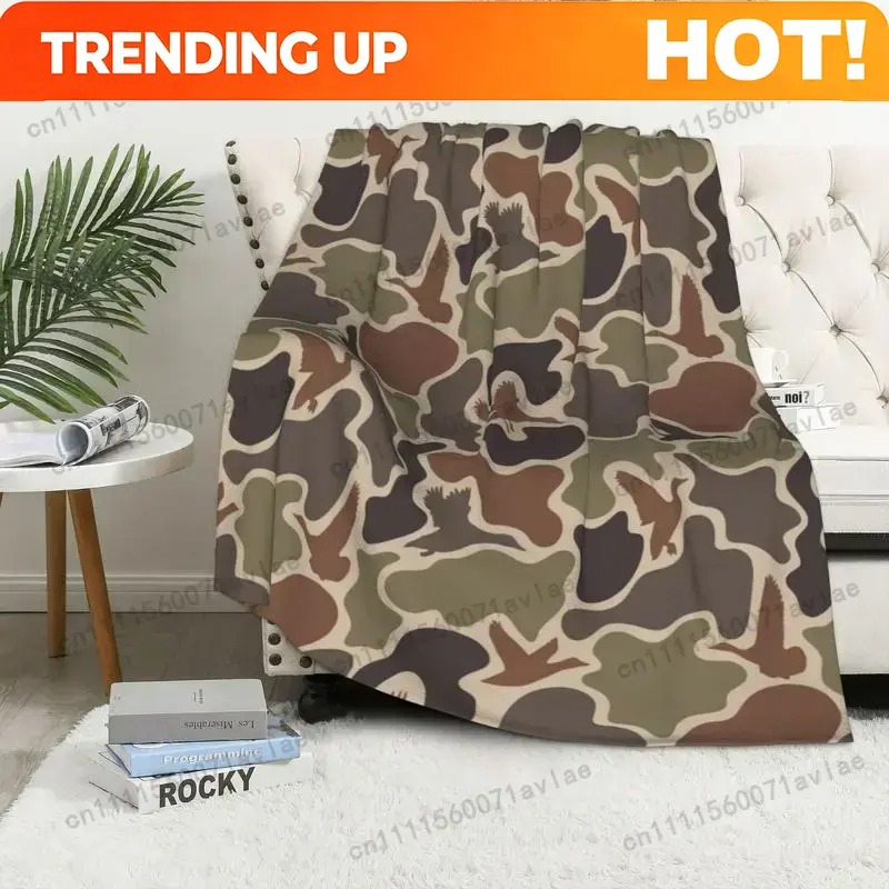 Outdoor Hunting Gifts - 빈티지 오리 위장 담요, 레트로 사냥