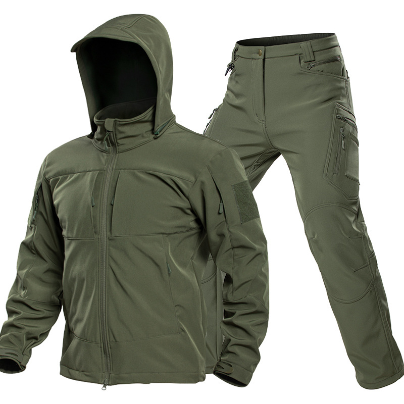 남성용 야외 전술 소프트쉘 슈트 후드 풀 지퍼 재킷 카 - Hunting Outdoor Pants 리뷰 및 가격
