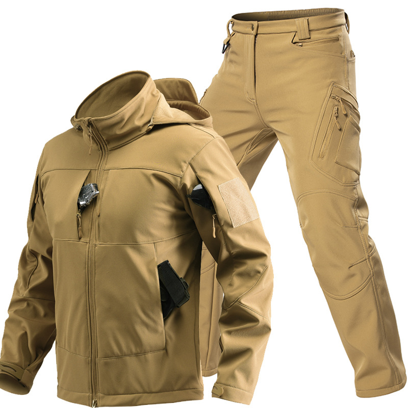 남성용 야외 전술 소프트쉘 슈트 후드 풀 지퍼 재킷 카 - Hunting Outdoor Pants 리뷰 및 가격
