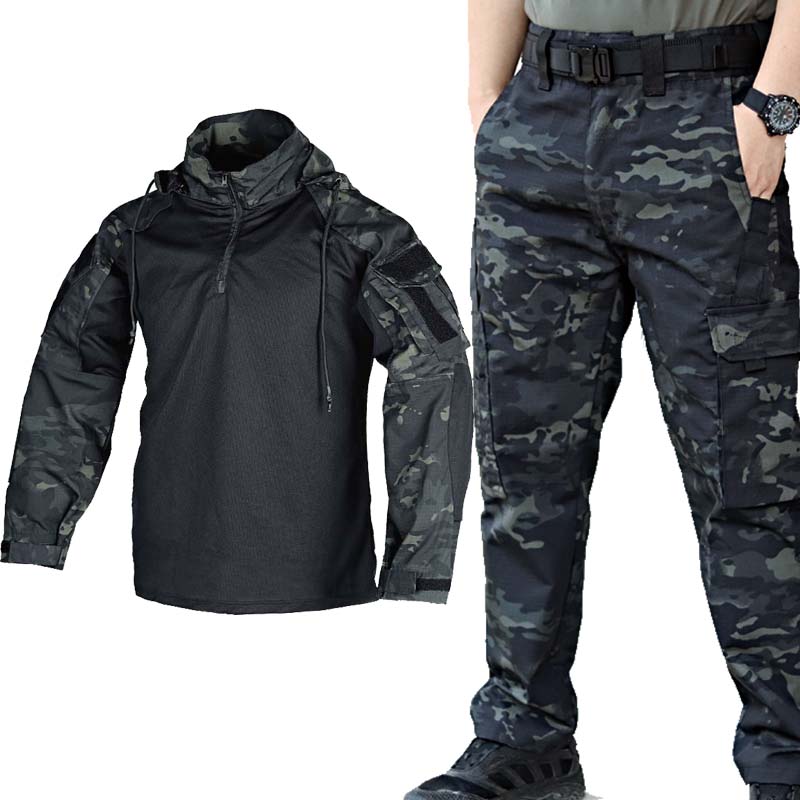 남성용 CP 카모 전술 전투 셔츠 & 바지 세트 군용  - Hunting Outdoor Pants 리뷰 및 가격