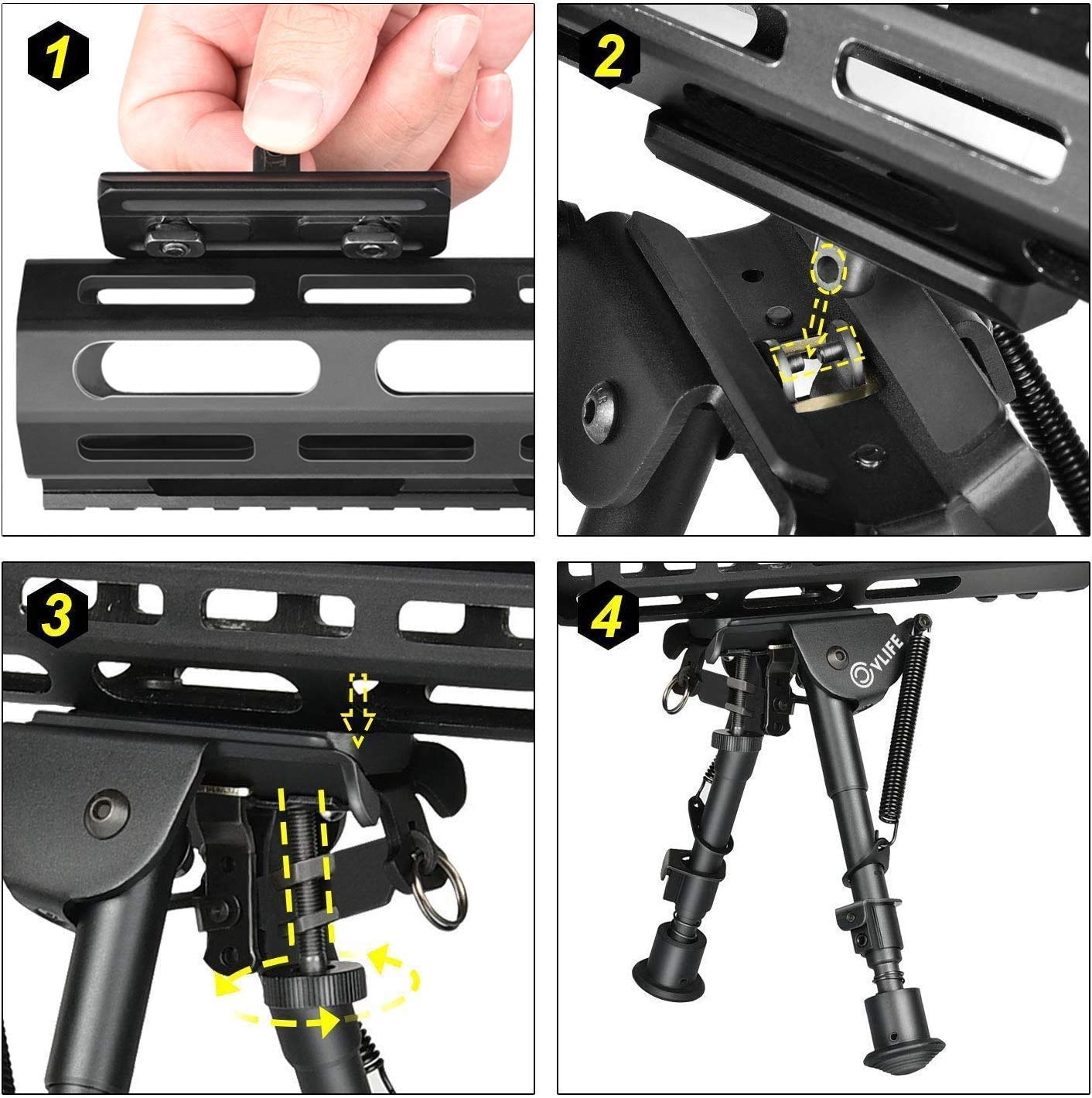 WildSky M-lok 마운트 Picatinny Bi - Bipod Rifle Mount 리뷰 및 가격