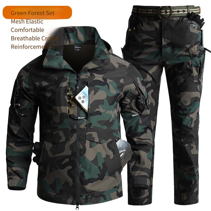 남성용 카모플라주 전술 장비 세트 후드형 통기성 립스탑 - Hunting Outdoor Pants 리뷰 및 가격